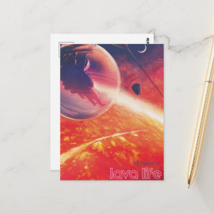 Extremes Heißluftballonfahren auf einer vulkanisch Postkarte