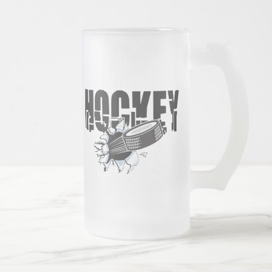 Extremes Hockey Mattglas Bierglas (Rechts)