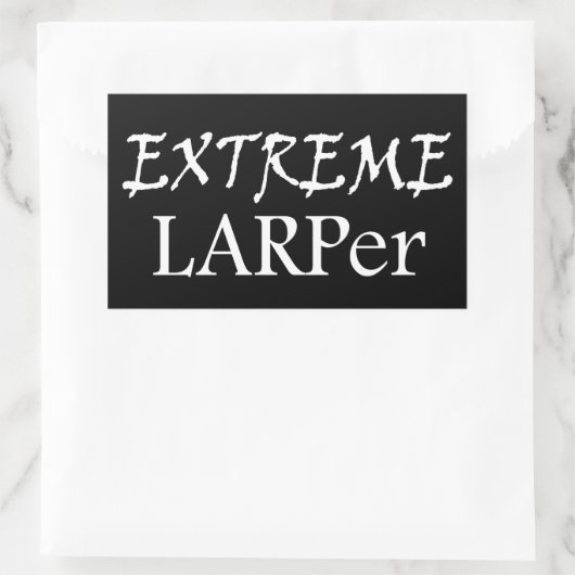 Extremes Larper Rechteckiger Aufkleber (Tasche)