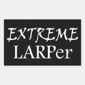 Extremes Larper Rechteckiger Aufkleber (Vorderseite)