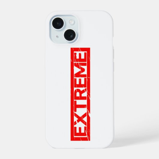 Extremes Stempel iPhone 15 Hülle (Rückseite)
