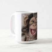 Extremnahe eines glücklichen Schimpansenbabys Kaffeetasse (Vorderseite Links)