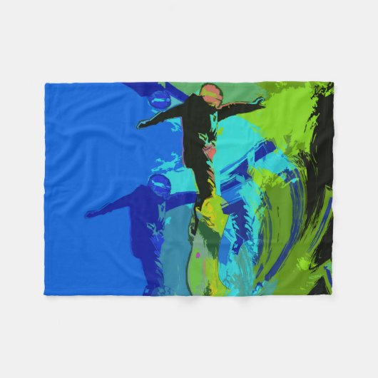 Extremrennen - Snowboarder Fleece Blanket (Vorderseite (Horizontal))