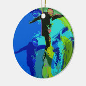 Extremrennen - Snowboarder Keramik Ornament (Links)