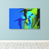 Extremrennen - Snowboarder Leinwanddruck (Insitu (Holzboden))