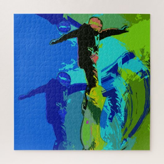 Extremrennen - Snowboarder Puzzle (Vertikal)