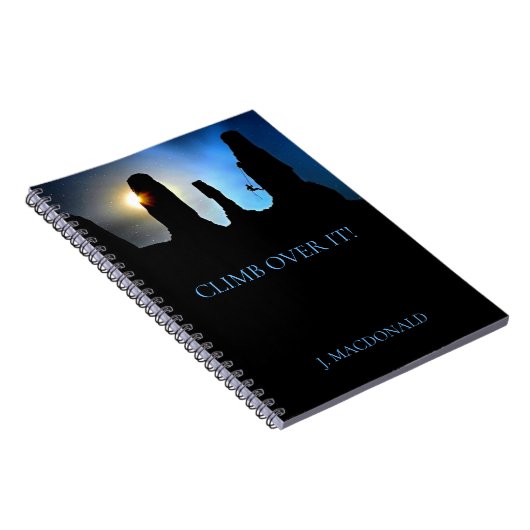 Extremsport, Monogramm, Bergsteiger, Journal Notizblock (Rechte Seite)