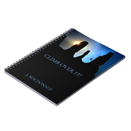 Extremsport, Monogramm, Bergsteiger, Journal Notizblock (Linke Seite)