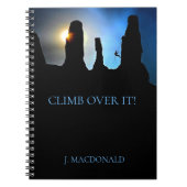 Extremsport, Monogramm, Bergsteiger, Journal Notizblock (Vorderseite)