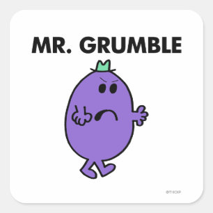 Extremst unglücklicher Herr Grummel Quadratischer Aufkleber