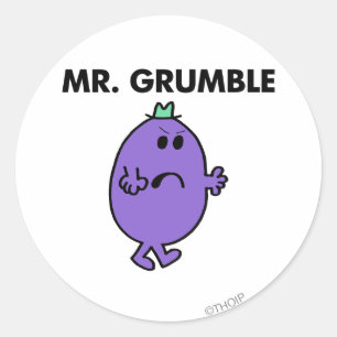 Extremst unglücklicher Herr Grummel Runder Aufkleber