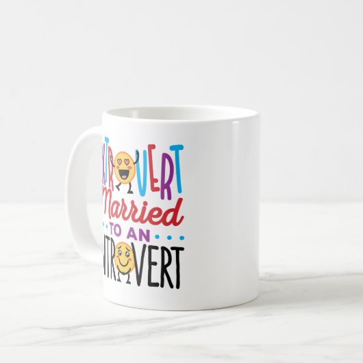 Extrovertieren Verheiratet zu einem Introvertierte Kaffeetasse (Vorderseite Links)