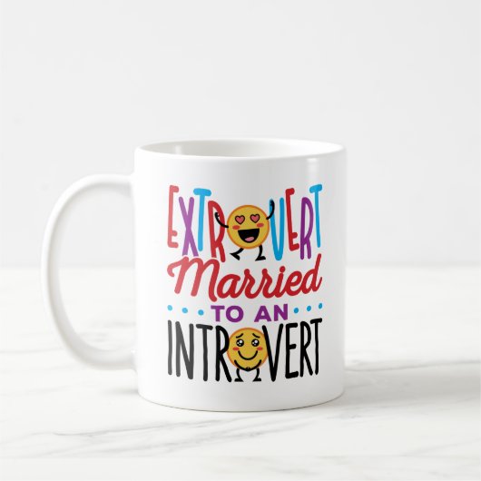 Extrovertieren Verheiratet zu einem Introvertierte Kaffeetasse (Links)
