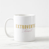 Extrovertierte Introvertierte Fun Typografy Art Kaffeetasse (Links)