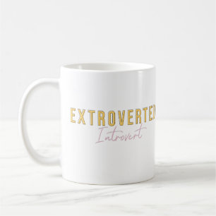 Extrovertierte Introvertierte Fun Typografy Art Kaffeetasse
