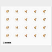Exuberant Golden Retriever Playtime - Dynamischer Herz-Aufkleber (Blatt)
