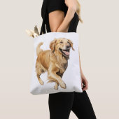Exuberant Golden Retriever Playtime - Dynamischer Tasche (Von Nahem)
