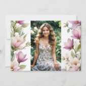 Exuberant Lovely Spring Magnolia Frame Garlands Einladung (Vorderseite)