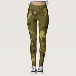 Exuberant Sassy Girl Sexy Mocha Camouflage Leggings