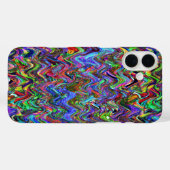 Exuberant Zigzag Artist Colors Case-Mate iPhone Hülle (Rückseite (Horizontal))