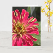 Exuberant Zinnia Blank Greeting Card Karte (Gelbe Blume)