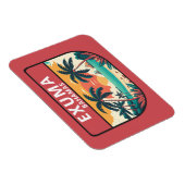 Exuma Bahamas Retro Emblem Magnet (Rechte Seite)