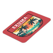Exuma Bahamas Retro Emblem Magnet (Linke Seite)