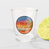Exuma Bahamas Retro Sunset Travel Souvenir 1950s Schnapsglas (Vorderseite)