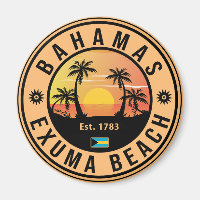 Exuma Bahamas Retro Sunset Vintag Souvenirs
