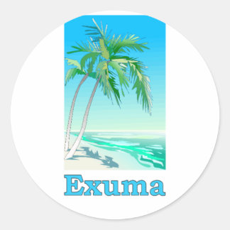 Exuma, Bahamas Runder Aufkleber