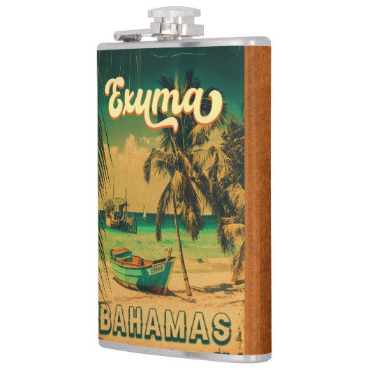 Exuma Bahamas Vintag Beach Souvenirs Flachmann (Links)