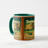 Exuma Bahamas Vintag Beach Souvenirs Tasse (Vorderseite Links)