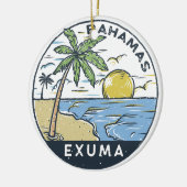 Exuma Bahamas Vintag Keramik Ornament (Links)