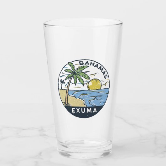 Exuma Bahamas Vintage Glas (Vorderseite)