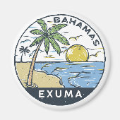 Exuma Bahamas Vintage Magnet (Vorne)