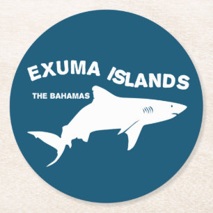 Exuma Islands - Bahamas Scuba Diving with Sharks Runder Pappuntersetzer