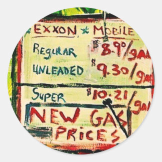 EXXON MOBILE RUNDER AUFKLEBER