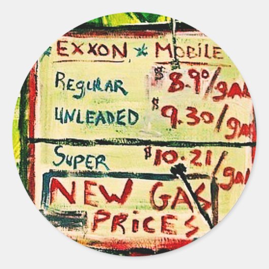 EXXON MOBILE RUNDER AUFKLEBER (Vorderseite)