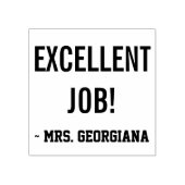 "EXZELLENT JOB!" + Lehrer Name Kautschuk Briefmark Gummistempel (Prägung)