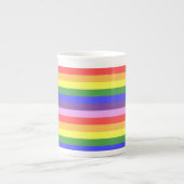 Exzellente Rainbow Stripe Bright Colors Porzellantasse (Vorderseite)