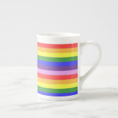 Exzellente Rainbow Stripe Bright Colors Porzellantasse (Rechts)