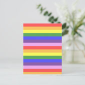 Exzellente Rainbow Stripe Bright Colors Postkarte (Stehend Vorderseite)