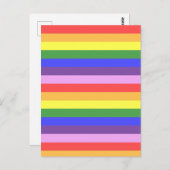 Exzellente Rainbow Stripe Bright Colors Postkarte (Vorne/Hinten)