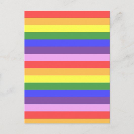 Exzellente Rainbow Stripe Bright Colors Postkarte (Vorderseite)