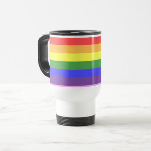 Exzellente Rainbow Stripe Bright Colors Reisebecher