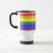 Exzellente Rainbow Stripe Bright Colors Reisebecher (Links)