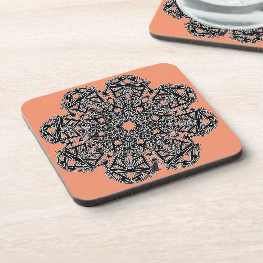 Exzellenter Octa Glyph Dusk Untersetzer (Linke Seite)