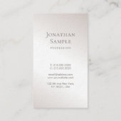 Exzellentes elegantes Minimalistisches Design Mode Visitenkarte (Rückseite)