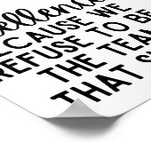 Exzellenz Beursache We weigert sich, Poster (Ecke)