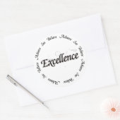 Exzellenz - glauben erreichen runder aufkleber (Umschlag)